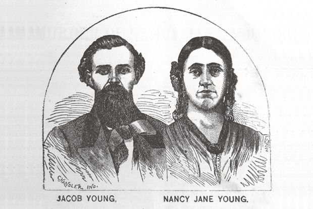 Profile sketches of Jacob and Nancy Jane Young Profile sketches of Jacob and Nancy Jane Young