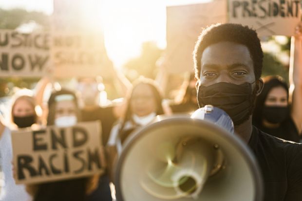 An anti-racism campaigner An anti-racism campaigner