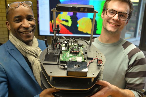 Students at Aberystwyth University design librarian robot Students at Aberystwyth University design librarian robot