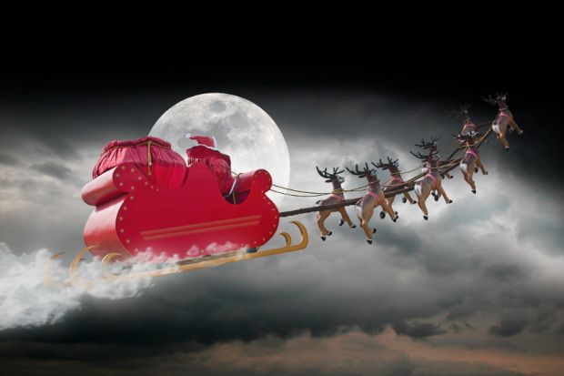 Santa and rudolph christmas