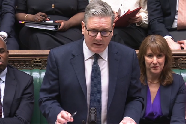 Keir Starmer pictured during Prime Minister's Questions