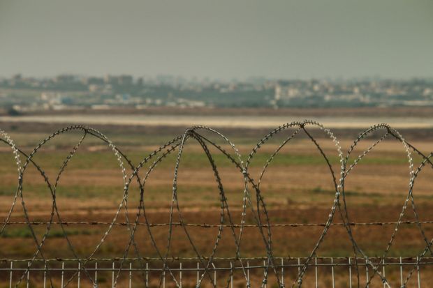 Security Fence at the border of the Gaza Strip
