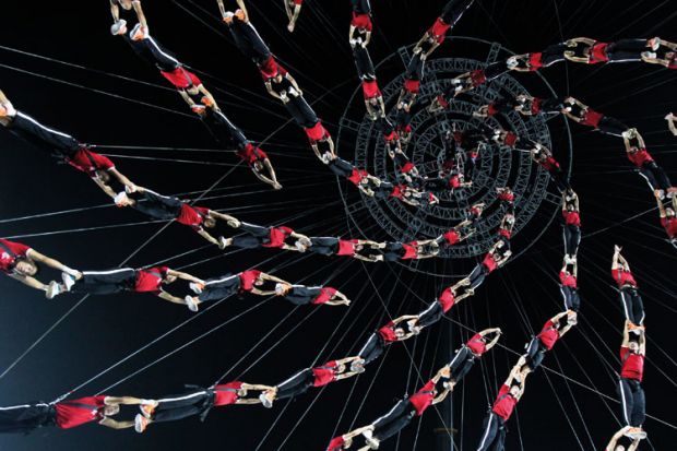 Shaolin Tagou Martial Arts School students rehearsing