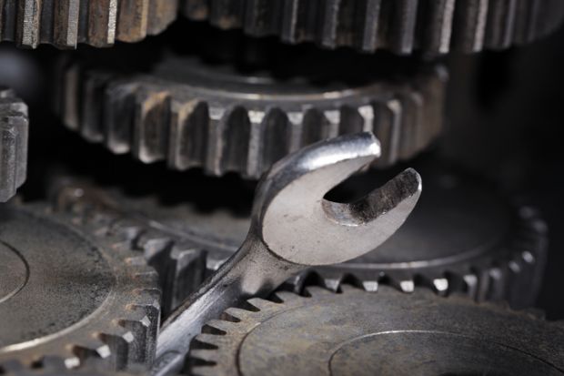 A spanner in the gears, representing Brexit's effect on UK innovation