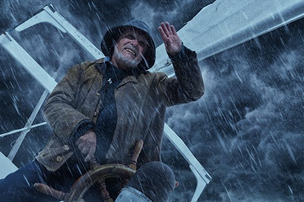 Steering ship in storm