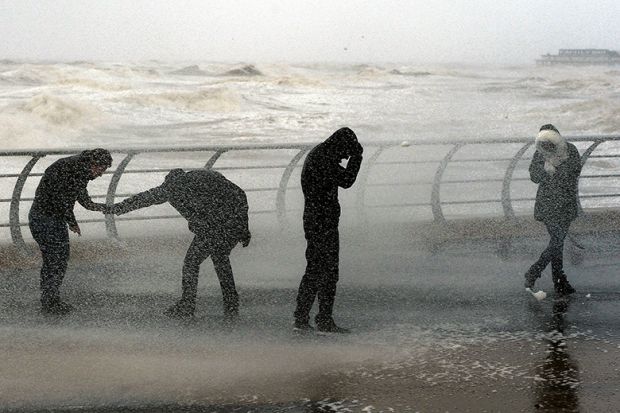 storm on seafront storm on seafront