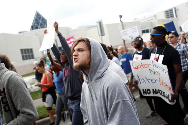 Protesters at the University of Florida Protesters at the University of Florida