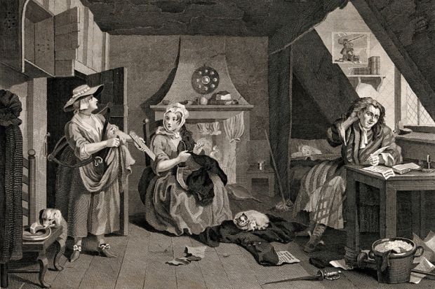 The Distrest Poet, by William Hogarth