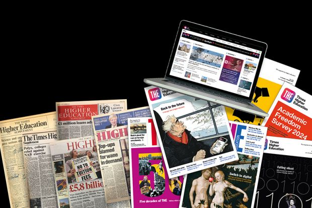 A montage of THE magazine covers over the years plus the THE website on a laptop screen. To illustrate the end of the print format for THE magazine and the move to digital. A montage of THE magazine covers over the years plus the THE website on a laptop screen. To illustrate the end of the print format for THE magazine and the move to digital.