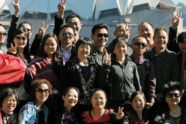 Tourists in Sydney
