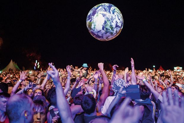 Crowd at Eurockéennes festival in France
