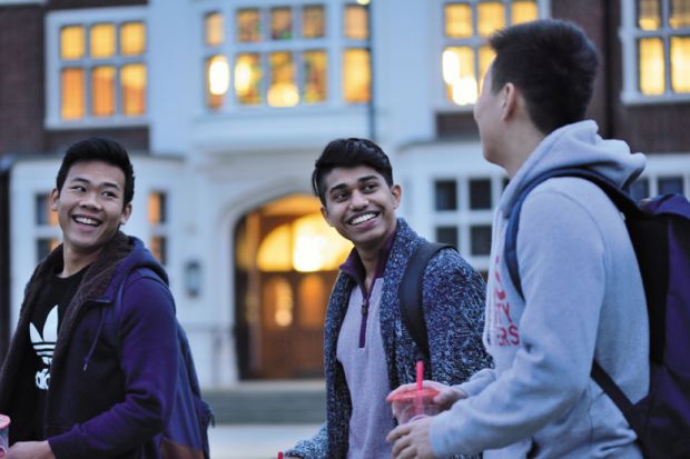 Three university students