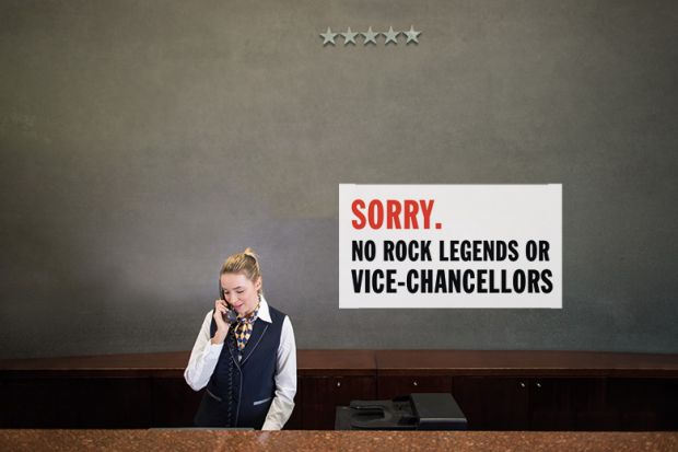 University hotel receptionist