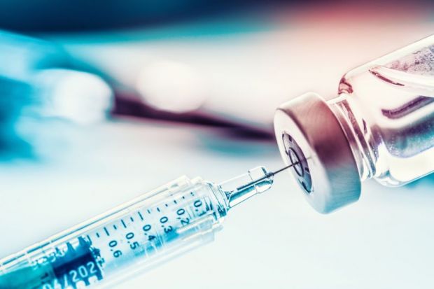 Vaccine annd syringe