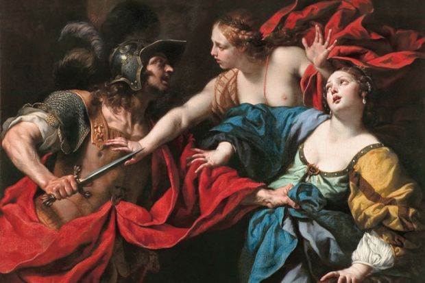 Venus Preventing her Son Aeneas from Killing Helen of Troy, by Luca Ferrari Venus Preventing her Son Aeneas from Killing Helen of Troy, by Luca Ferrari