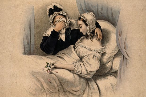 Victorian painting of dead woman