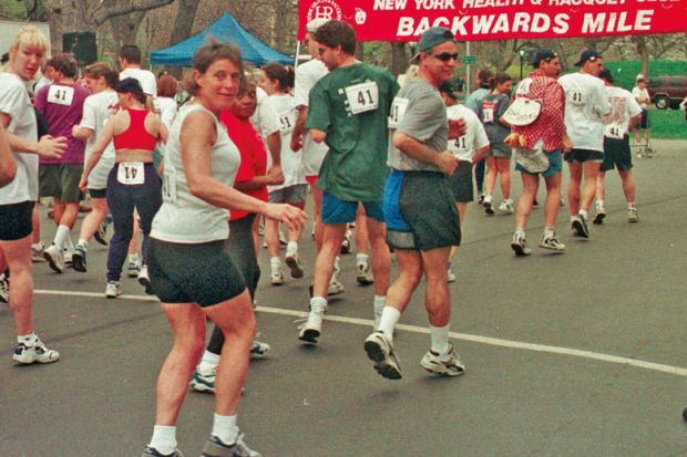 Runners leave the starting line in the New York Health & Racquet Club Backwards Mile race in New York Runners leave the starting line in the New York Health & Racquet Club Backwards Mile race in New York to illustrate Standardised testing bounceback alarms critics