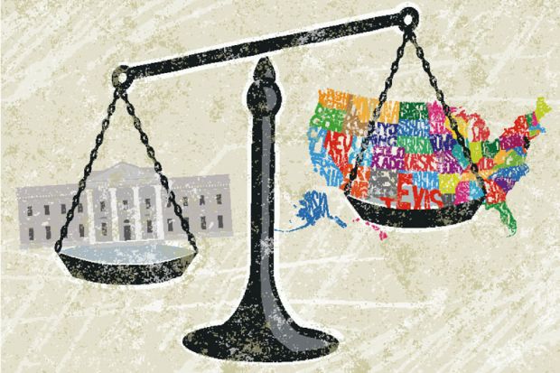 Scales with White House and US Scales with White House and US