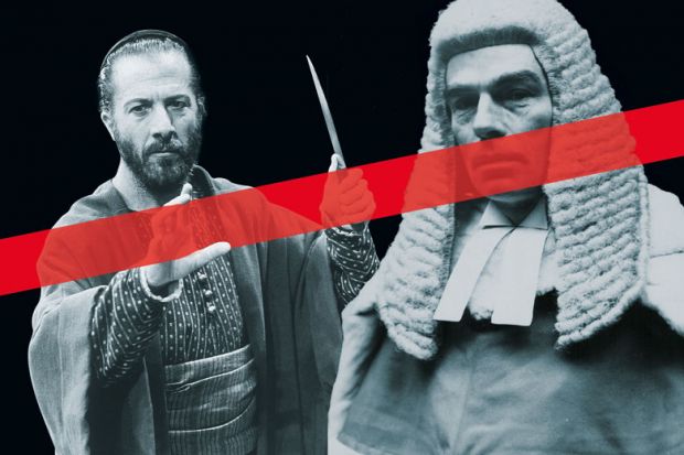 ritish judge Patrick Devlin, the youngest judge appointed to the High Court cutting red tape as a metaphor for The sins of authors should not bar their works from reading lists