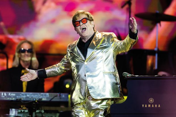 Sir Elton John performs on the Pyramid stage Glastonbury Festival 2023 Sir Elton John performs on the Pyramid stage Glastonbury Festival 2023 to illustrate Are old tunes the best?