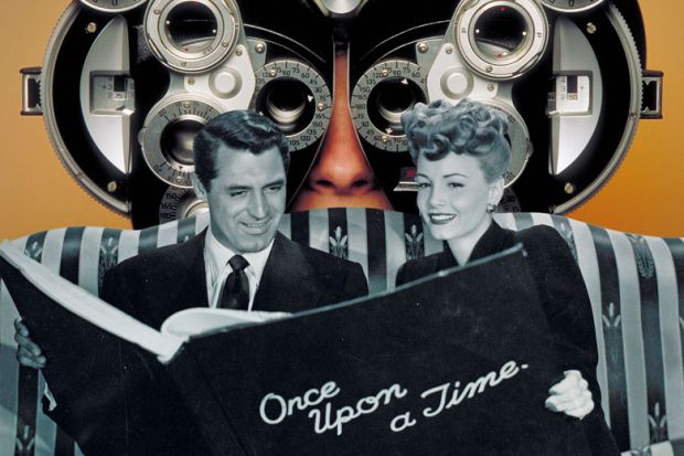 Collage of person having eye test and couple reading a large story book Collage of person having eye test and couple reading a large story book to illustrateDo narrative CVs tell the right story?