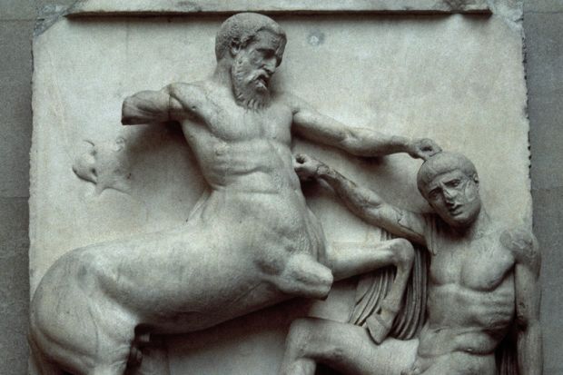 Parthenon marble depicting part of the batlle between the Centaurs and the Lapiths Parthenon marble depicting part of the batlle between the Centaurs and the Lapiths to illustrate The British Museum’s hostility to whistleblowing duplicates academia’s