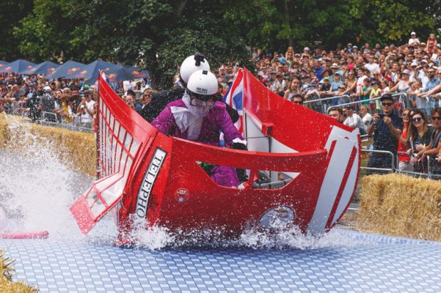 Participants crash their vehicle during the Red Bull Soapbox race event at Alexandra Palace, London, UK Participants crash their vehicle during the Red Bull Soapbox race event at Alexandra Palace, London, UK to illustrate More visa changes could cause ‘irreversible harm’ to UK sector