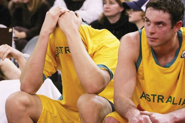 Andrew Bogut (C) of the Boomers looks dejected after the Boomers lose the Resi Mortgage Test Series match between the Australian Boomers and the New Zealand Tall Blacks at Vodafone Arena. Andrew Bogut (C) of the Boomers looks dejected after the Boomers lose the Resi Mortgage Test Series match between the Australian Boomers and the New Zealand Tall Blacks at Vodafone Arena.