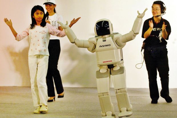 "Asimo", the world's first robot that walks like a human demanding applause from the crowd in Malaysia, Kuala Lumpur "Asimo", the world's first robot that walks like a human demanding applause from the crowd in Malaysia, Kuala Lumpur