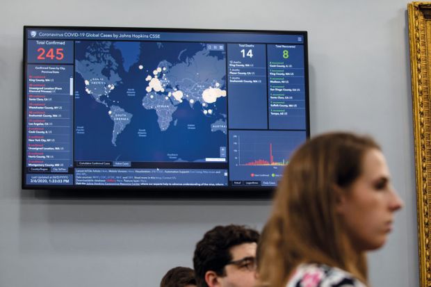 dashboard created by Dr. Lauren Gardner, Co-Director of the Johns Hopkins Center as described in the story