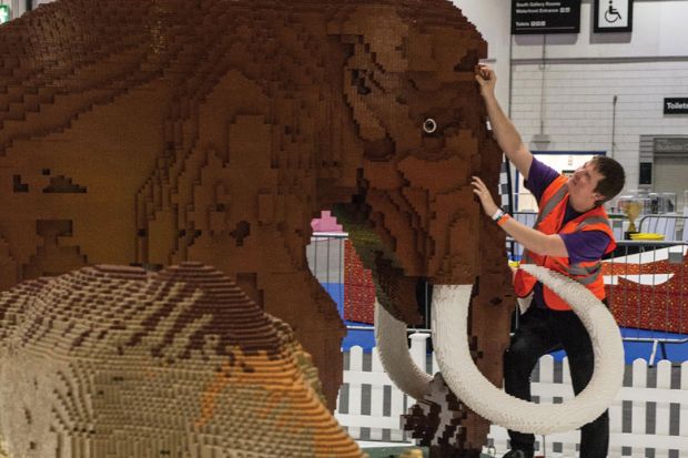 Putting the final bricks in place lego Ice Age display Putting the final bricks in place lego Ice Age display as a metaphor for UK universities growing keen on block teaching