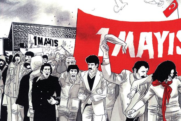 Illustration from the book Turkish Kaleidoscope of group of people