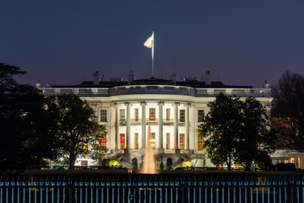 White House at night