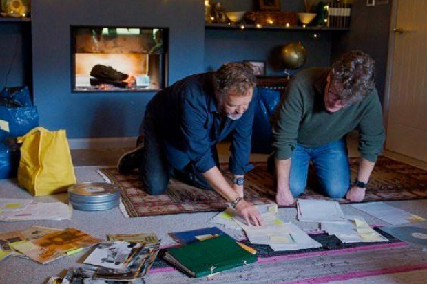 Dominic and Justin Hardy with their late father’s newly discovered personal archive