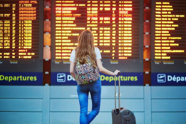 Woman in airport