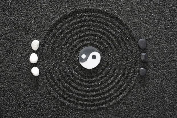 istock yin and yang Japanese Zen garden